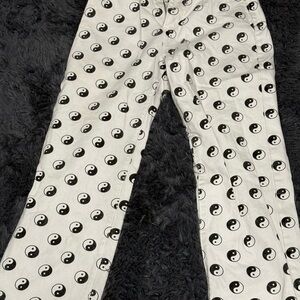 Fashion Nova  Black and White Yin Yang Pants